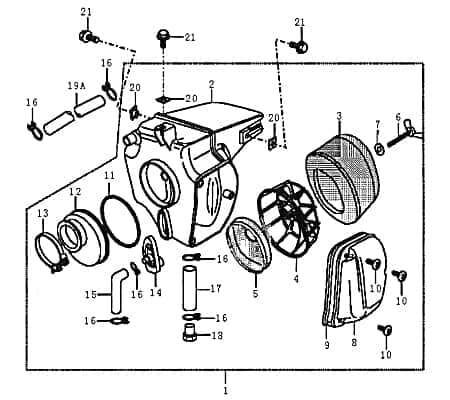 Luftfiltersieb Luftfilter Motorrad 125cc 89033