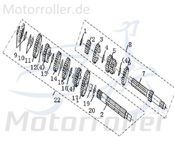 Antriebswelle Kreidler Supermoto 50 DD 50ccm 2Takt 733081 Motorroller.de Antriebsachse Getriebewelle Eingangswelle