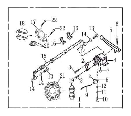 Bremssattel Bremszange AGM-MOTORS 2100206-4