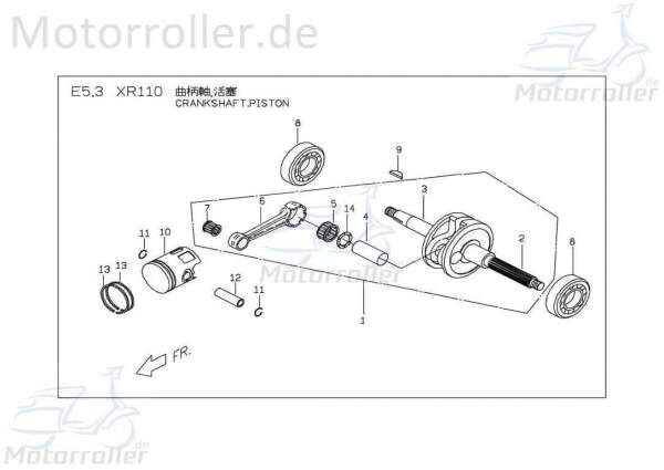 PGO Kugellager PMX 110 Wälzlager Rillenkugellager Roller 96510620500 Motorroller.de Nadellager Rollenlager Kugel-Lager Wellenlager Radiallager Mokick