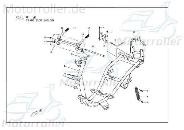 PGO Bundschraube M8x32mm T-Rex 50 Flanschschraube 50ccm 2Takt Motorroller.de Maschinenschraube Flansch-Schraube Maschinen-Schraube Bund-Schraube