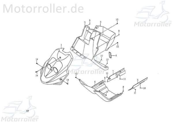 Schraube SMC Extra 50 Off Road 50kmh Buggy 50ccm F100-79405 Motorroller.de Bundschraube Maschinenschraube Flanschschraube Flansch-Schraube Moped