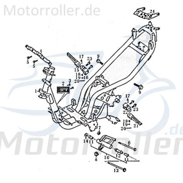 Fussraste rechts Motorrad Kreidler Florett RMC-E 50 87976 Motorroller.de Fussablage Fusstritt RMC-G