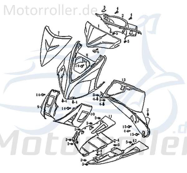 Kreidler RMC-G 50 125 Innenverkleidung Verkleidung innen 83594 Fußraumverkleidung Abdeckung Cover Blende