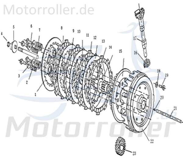 CPI SX 50 Supercross Kupplungskorb 50ccm 2Takt 1E40MB.04.02 Motorroller.de Kupplungsgehäuse außen Minarelli liegend Motorrad Moped