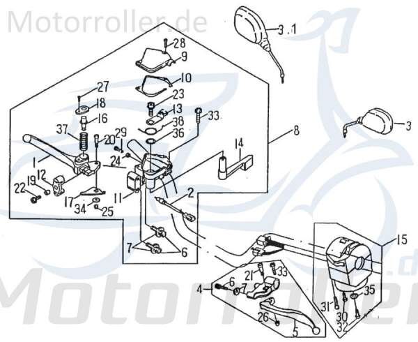 SMC Quad 170 Sechskantschraube 170ccm 4Takt 94714-06016-G Motorroller.de Befestigung Halter Halterung Flachkopfschraube Sechskant-Schraube ATV UTV