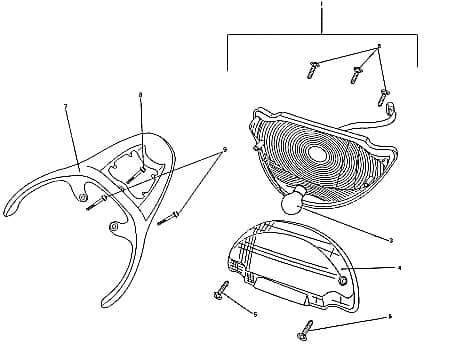 Rücklichtglas Qingqi REX RS700 QM50QT-10A Scooter FIG24A-2 Motorroller.de Rücklicht-Glas Rücklicht-Abdeckung Rücklichtabdeckung Rücklichtdeckel Moped