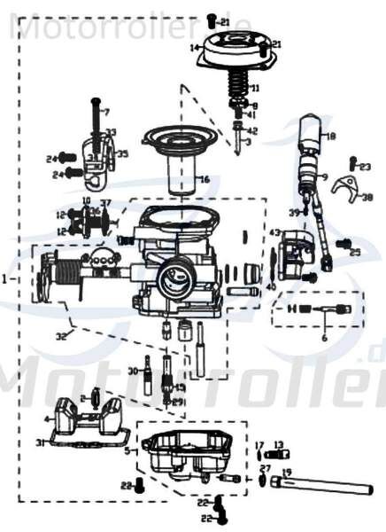 Bundschraube M4x10mm Rex RS450 Maschinenschraube 50ccm 4Takt Motorroller.de Flanschschraube Flansch-Schraube Maschinen-Schraube Bund-Schraube Scooter