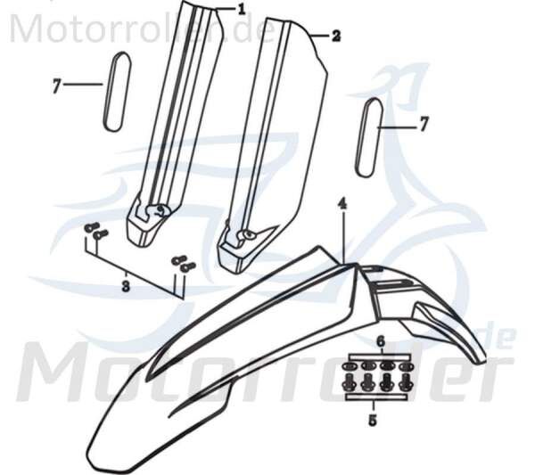 CPI SX 50 Supercross Gabelholmverkleidung rechts 403-12Y2-001R-2-B Motorroller.de schwarz Gabenbeinverkleidung Motorrad Moped