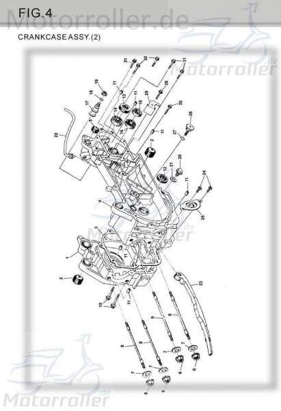 Bundschraube M6x35mm Tongjian Maschinenschraube 150ccm 4Takt Motorroller.de Flanschschraube Flansch-Schraube Maschinen-Schraube Bund-Schraube Buggy