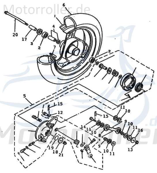 Scheibe Vorderrad 2 Motorroller Rex 25 Scooter 79919