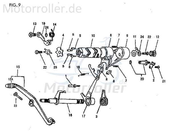 Kreidler Martinique 125 Schalttrommel Kreidler Martinique 125 140022 Motorroller.de 1E40QMB Scooter Ersatzteil Service Inpektion Direktimport