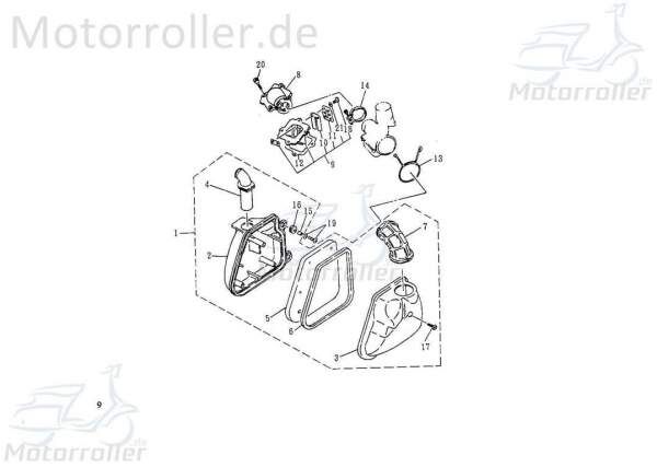 SMC Ansaugschlauch Luftfilter Kontra B 50 50kmh 50ccm 2Takt Motorroller.de Unterdruckschlauch Ansaugstutzen Ansaugrohr Vakuumschlauch Saugleitung