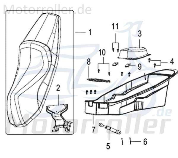 Federmutter 4.2mm Jonway Insignio 250 DD Klemmmutter 750361 Motorroller.de Blechmutter Karosserieklammer Karosseriemutter 125ccm-4Takt Scooter Moped