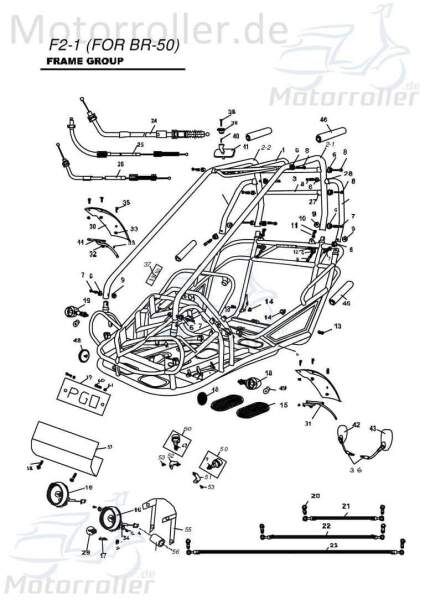 Rückspiegel links PGO B561F010000 Motorroller.de