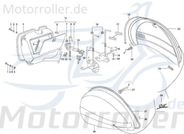 Schraube Kreidler STAR Deluxe 4S 125 Scooter 4Takt SF504-1079 Motorroller.de Bundschraube Maschinenschraube Flanschschraube Flansch-Schraube Moped