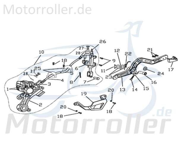 CPI Supermoto 125 DD Bremssattelaufnahme 125ccm 4Takt Y9B-45902-00-00 Motorroller.de Bremssattelhalterung vorn 125ccm-4Takt Motorrad CPI Moped