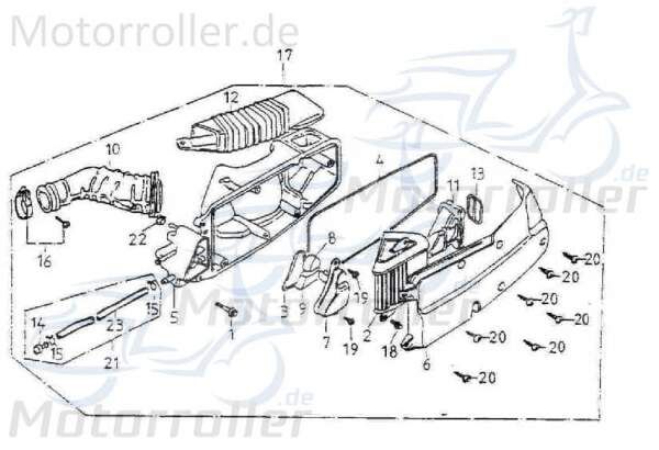 Adly Luftfilterdeckel GK 125 Luftfilterabdeckung 125ccm 4Takt Motorroller.de Luftfilterkasten- Luftfiltergehäusedeckel Luftfilterkastendeckel 152QMI