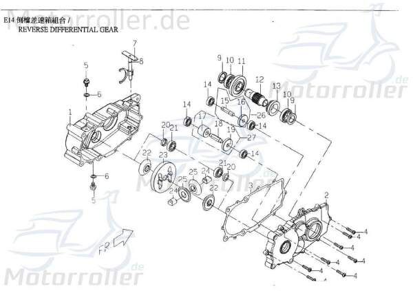 Dichtung Rückwärts Differentialgetriebe PGO P2144080000