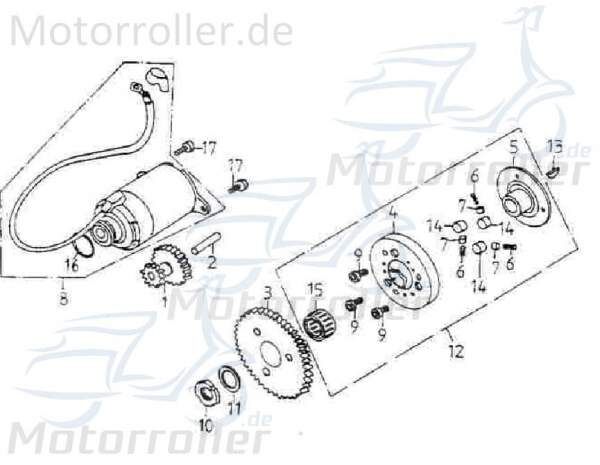 Adly Kupplungsdeckel GK 125 Kupplungsabdeckung 125ccm 4Takt Motorroller.de Abdeckung-Kupplung Deckel-Kupplung 152QMI Buggy Ersatzteil Service