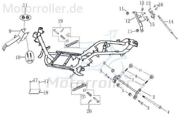 Motorhalter neu ab 2.0 50ccm 2Takt Jonway Achse 1030803-1 Motorroller.de Motorträger Motorhalterung Motor-Halter Motor-Halterung Motor-Lager Scooter