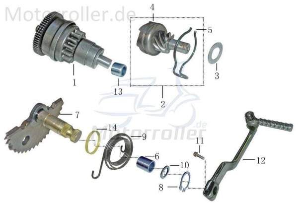 Unterlegscheibe 18x10x0.5mm KickstarterKeilrad E1-25