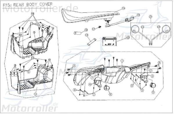 Sitzbank Sattel PGO X0671010000 Motorroller.de