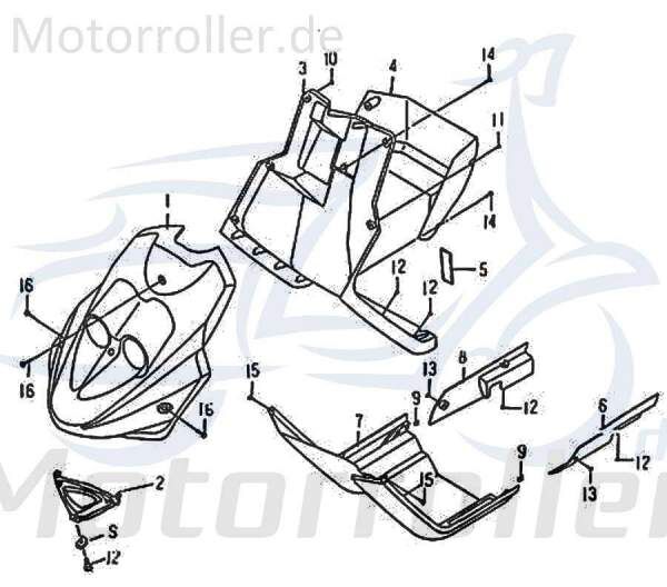 Sechskantschraube Rex Flash 50 Halter Halterung Scooter 79403 Motorroller.de Befestigung Flachkopfschraube Sechskant-Schraube Bundschraube 50ccm-4Takt