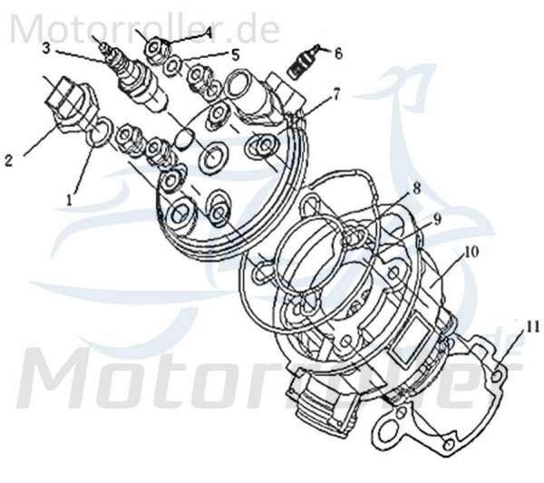 Zündkerze BR8ES Kreidler Supermoto 50 DD Motorrad 733027