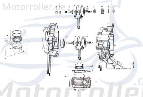 Kreidler STAR Deluxe 4S 200 Kolbenringe 200ccm 4Takt SF214-0212 Motorroller.de Kolbenringsatz Verdichtungsringe Kolben-Ring Kompressionsringe Scooter