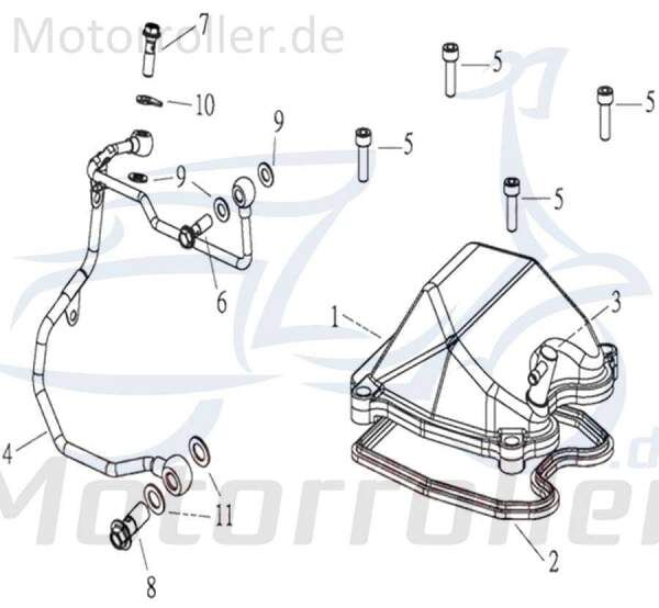 Ventildeckeldichtung Adly Dichtung-Ventildeckel 272ccm 4Takt Motorroller.de Ventildeckel-Dichtung Dichtung-Zylinderkopf VDD Ventildeckelabdichtung ATV