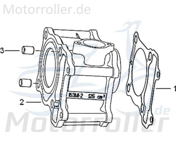 Kreidler Insignio 125 2.0 Zylinder Guss 125ccm 4Takt 750026 Motorroller.de Motorzylinder Grauguss Grauguss-Zylinder Gusszylinder Aluzylinder Scooter