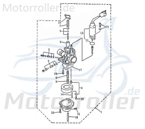 Rex Drive 50 Nadelventil Schwimmernadel 50ccm 2Takt 704271 Motorroller.de Regulierventil Schwimmernadelventil Einstellventil Vergaserventil Scooter