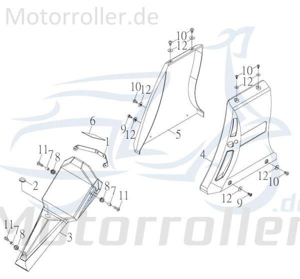 Kreidler F-Kart 170 Schraube Bundschraube 170ccm 4Takt 76034 Motorroller.de Maschinenschraube Flanschschraube Flansch-Schraube Maschinen-Schraube