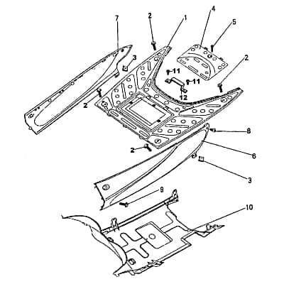 Kreidler Florett RMC-E 50 Seitenverkleidung 50ccm 4Takt FIG 29-2-1 Motorroller.de Seitendeckel Seitenabdeckung Seitenleiste Seiten-Verkleidung Moped