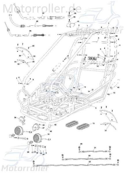 Bundschraube M8x1.25mm Tongjian Flanschschraube 250ccm 4Takt Motorroller.de Maschinenschraube Flansch-Schraube Maschinen-Schraube Bund-Schraube Buggy