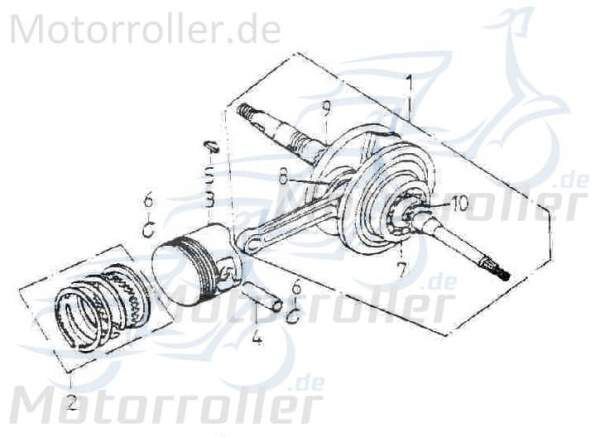 Adly Kettenrad / Antriebsrad Kettenantrieb Buggy 125ccm 4Takt Motorroller.de rechts Ritzel Ketten-Rad Zahn-Rad Antriebs-Rad 152QMI GK 125 Ersatzteil