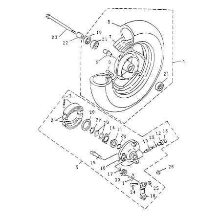 Bremsteller vorne komplett Bremsankerplatte 77121