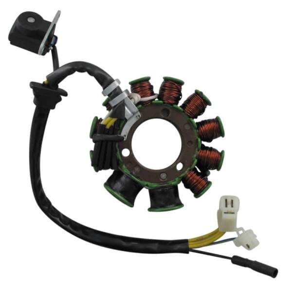 PGO Lichtmaschine Stator DC ohne Polrad Buggy 150ccm 4Takt Motorroller.de Ankerplatte Zündplatte Zündgrundplatte Lichtmaschinenspulen Generatorplatte