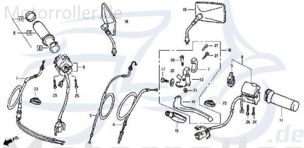 Daelim VL 125 Daystar E2 Griffgummi Links 125ccm 4Takt 53166-BA5-9000 Motorroller.de Handgriff Haltegriff Drehgriff Lenker-Griff Halte-Griff Motorrad