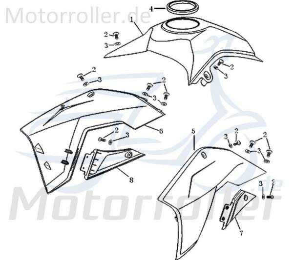 Sechskantschraube M6x12mm Kreidler DICE SM 50 LC 50ccm 733416 Motorroller.de Befestigung Halter Halterung Flachkopfschraube Sechskant-Schraube Service