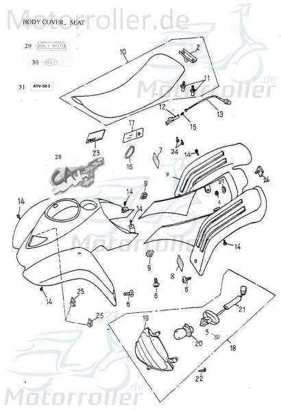 Adly Unterlegscheibe 6x15x1mm Distanzscheibe Quad 50ccm 2Takt Motorroller.de Distanzhalter U-Scheibe Washer Beilagscheibe Ausgleichsscheibe ATV UTV