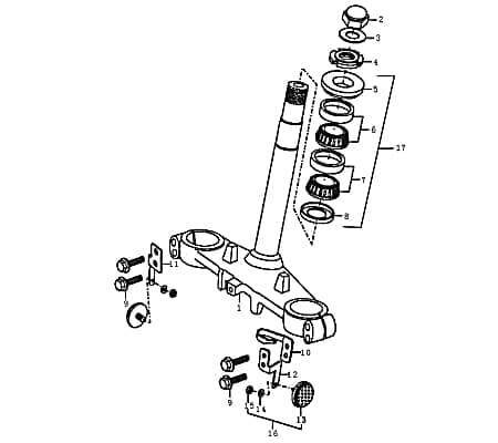 Kreidler DICE GS/SM 125i Pro Lagersatz Steuerlager Motorroller 89469 Lenkkopflager Rex Enduro Supermoto