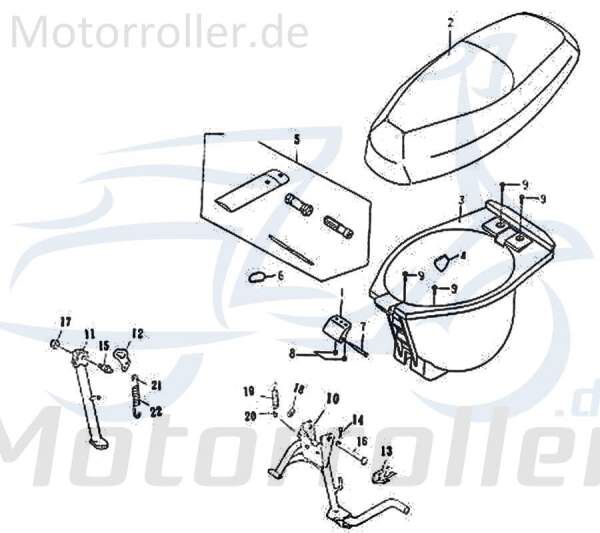 BORDWERKZEUGSATZ Sitzbank Motorrad 50cc 74080