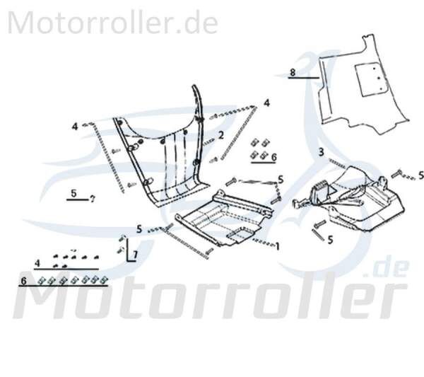 Kreidler Galactica 3.0 LC 50 DD Unterbodenverkleidung 741524 Motorroller.de Unterfahrschutz Unterbodenschutz Unterbodenabdeckung Scooter