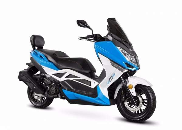 Motorroller Firejet 125 BMAX weiß-blau Euro 5 Scooter Roller 125 ccm 4 Takt