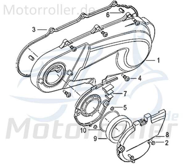 Kreidler Insignio 125 2.0 Gehäuse Hülle 125ccm 4Takt 750058 Motorroller.de Variomatikbelüftung Umbauung 125ccm-4Takt Scooter Qingqi Ersatzteil Service