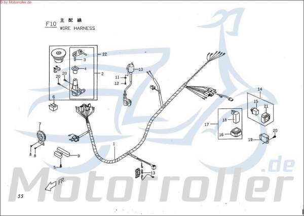 PGO Zündspule Big Max 50 Zündkabel Zündung Roller 50ccm 2Takt Motorroller.de Zündmodul Kerzenstecker Zünd-Kabel Zünd-Spule Kerzen-Stecker Zünd-Modul