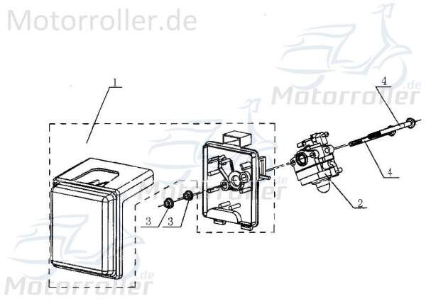 Vergaser 139FD Tongjian Kinderbuggy 143108020000 Motorroller.de Carburetor Eppella ECM Kasea Wangye TBM Minibuggy Ersatzvergaser Vergasereinheit