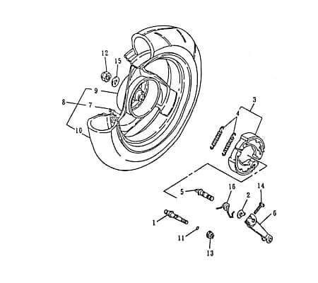 Feder Bremsbacken Quad ATV Rex 78459